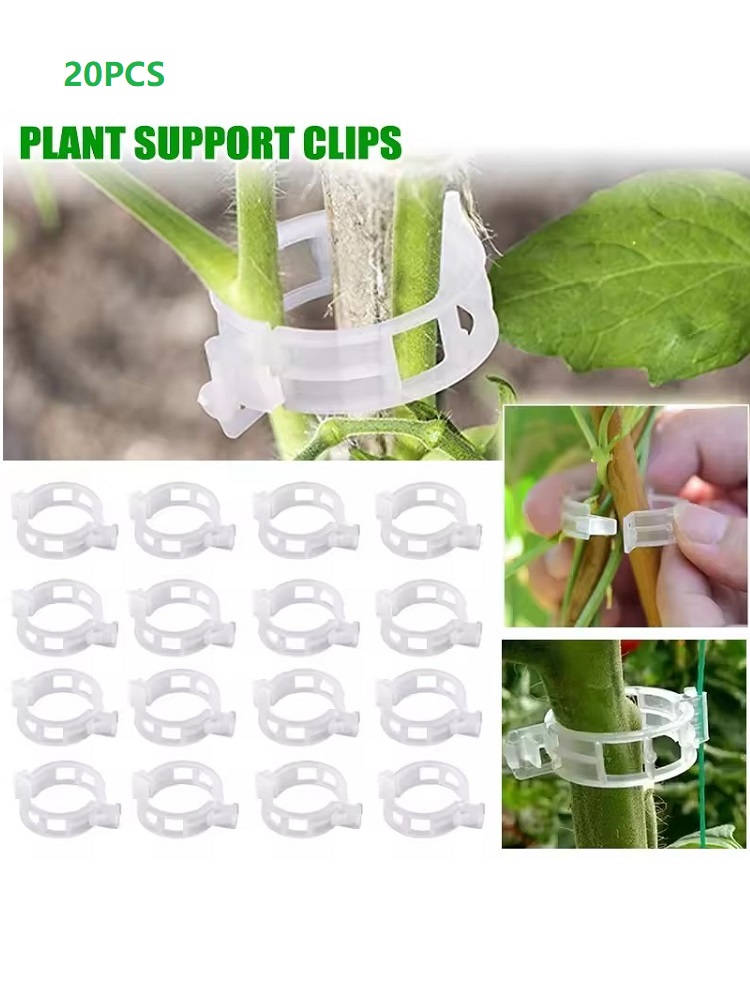 Gardening Tools Vegetables - คลิปหนีบต้นไม้ 20 ชิ้น, ตัวยึดแบบหนีบใช้ซ้ำได้สำหรับปลูกผักและพืชเลื้อยอื่นๆ, อุปกรณ์ทนต่อสภาพอากาศ
