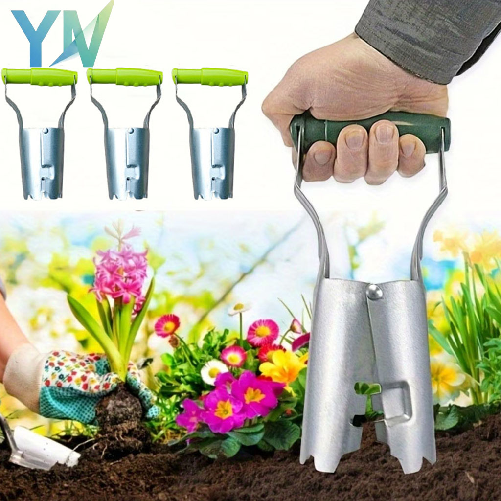 Gardening Tools Vegetables - เครื่องปลูกต้นกล้าแบบมือถือ 1-5 ชิ้น สำหรับเจาะหลุม ปลูกดอกไม้ ปลูกผัก