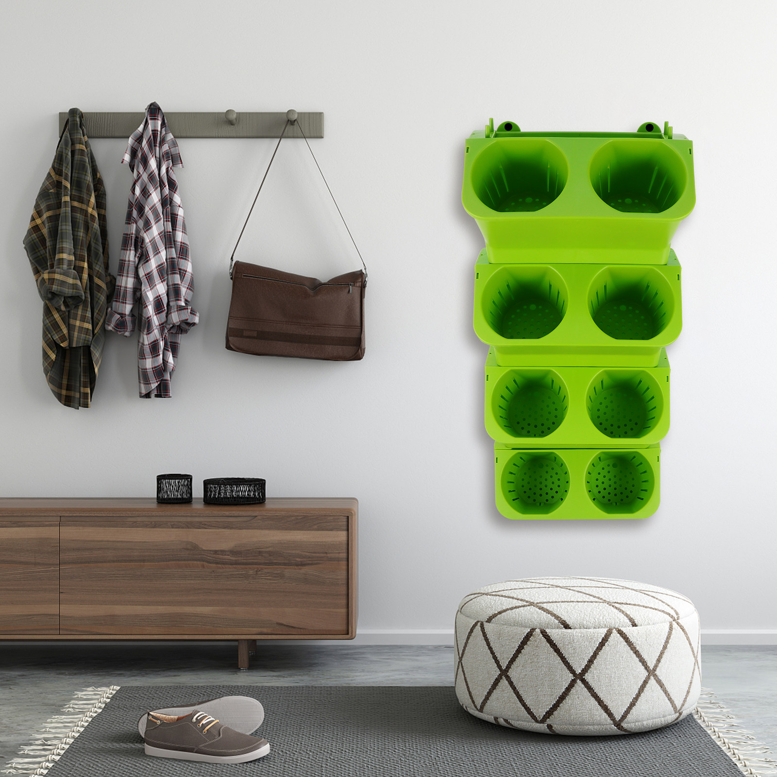 ชุดกระถางต้นไม้ติดผนังแนวตั้ง  - Self-Watering Planter บทวิจารณ์และราคา