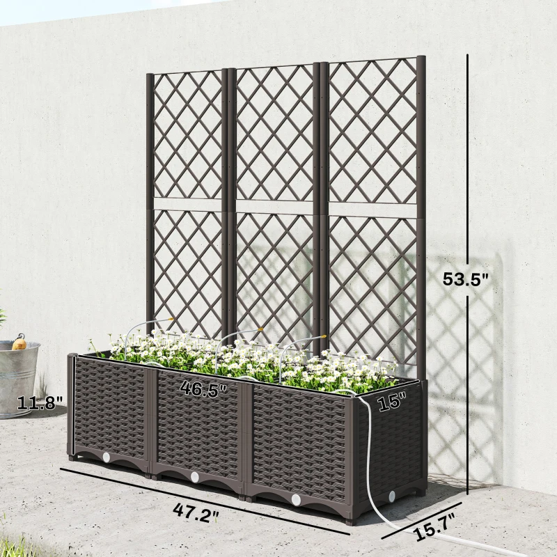 กระถางปลูกต้นไม้กลางแจ้ง, แปลง - Self-Watering Planter บทวิจารณ์และราคา