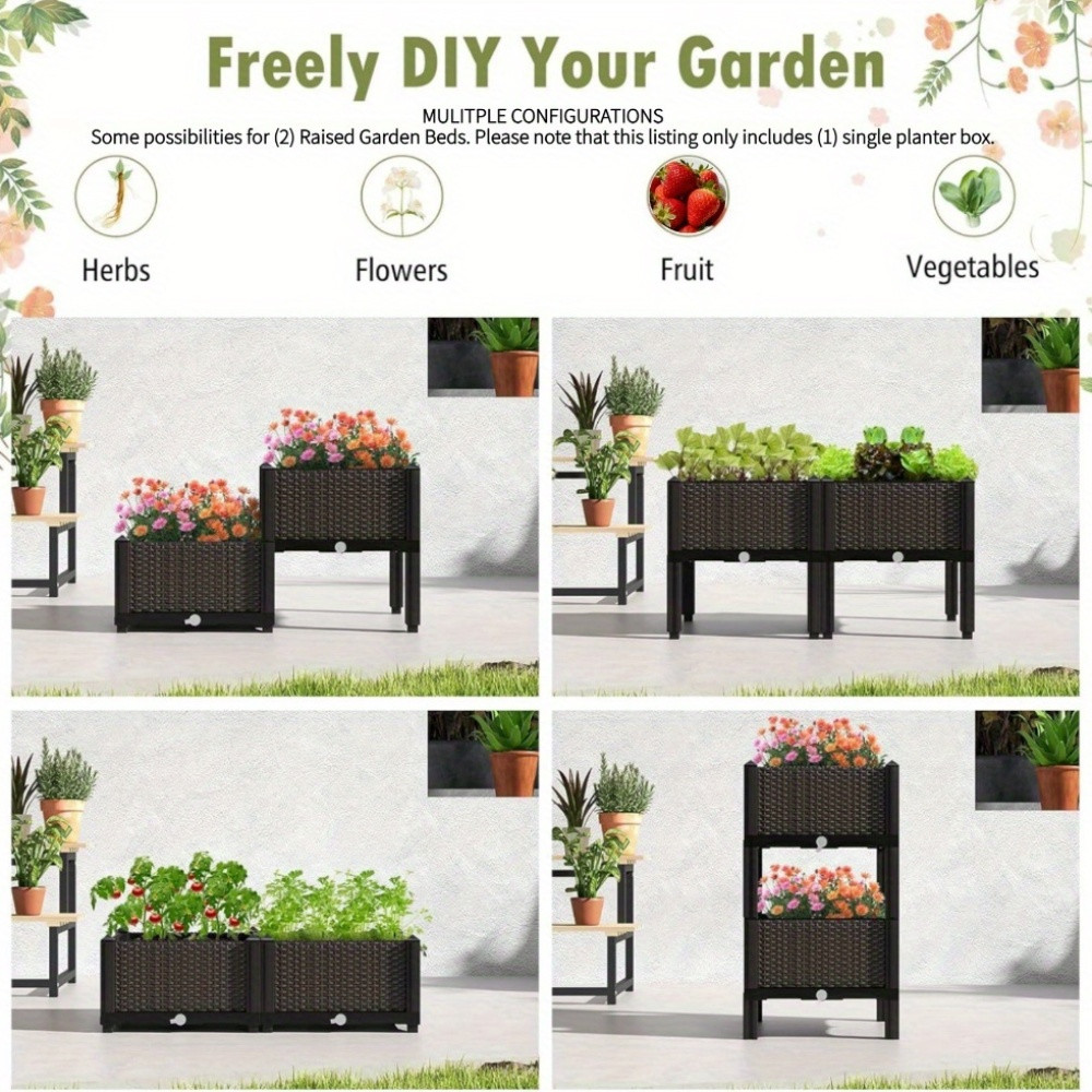 กระถางปลูกต้นไม้ยกพื้นพร้อมระบ - Self-Watering Planter บทวิจารณ์และราคา