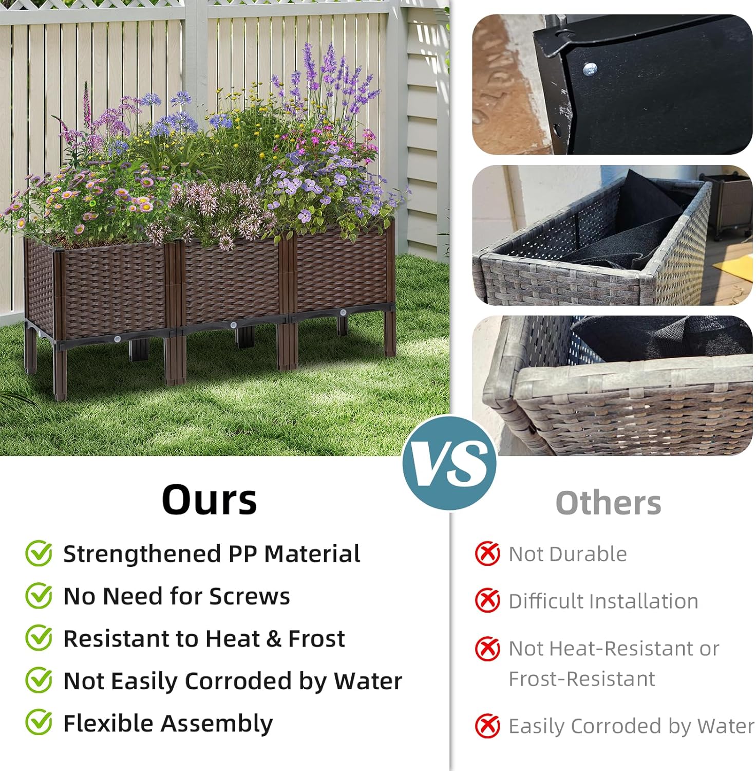 กระถางปลูกต้นไม้หวายสำหรับสวนก - Self-Watering Planter บทวิจารณ์และราคา